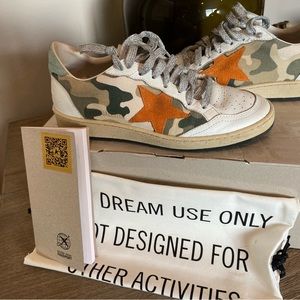 Golden Goose Camo Ball Stars Sneakers Sz 36
